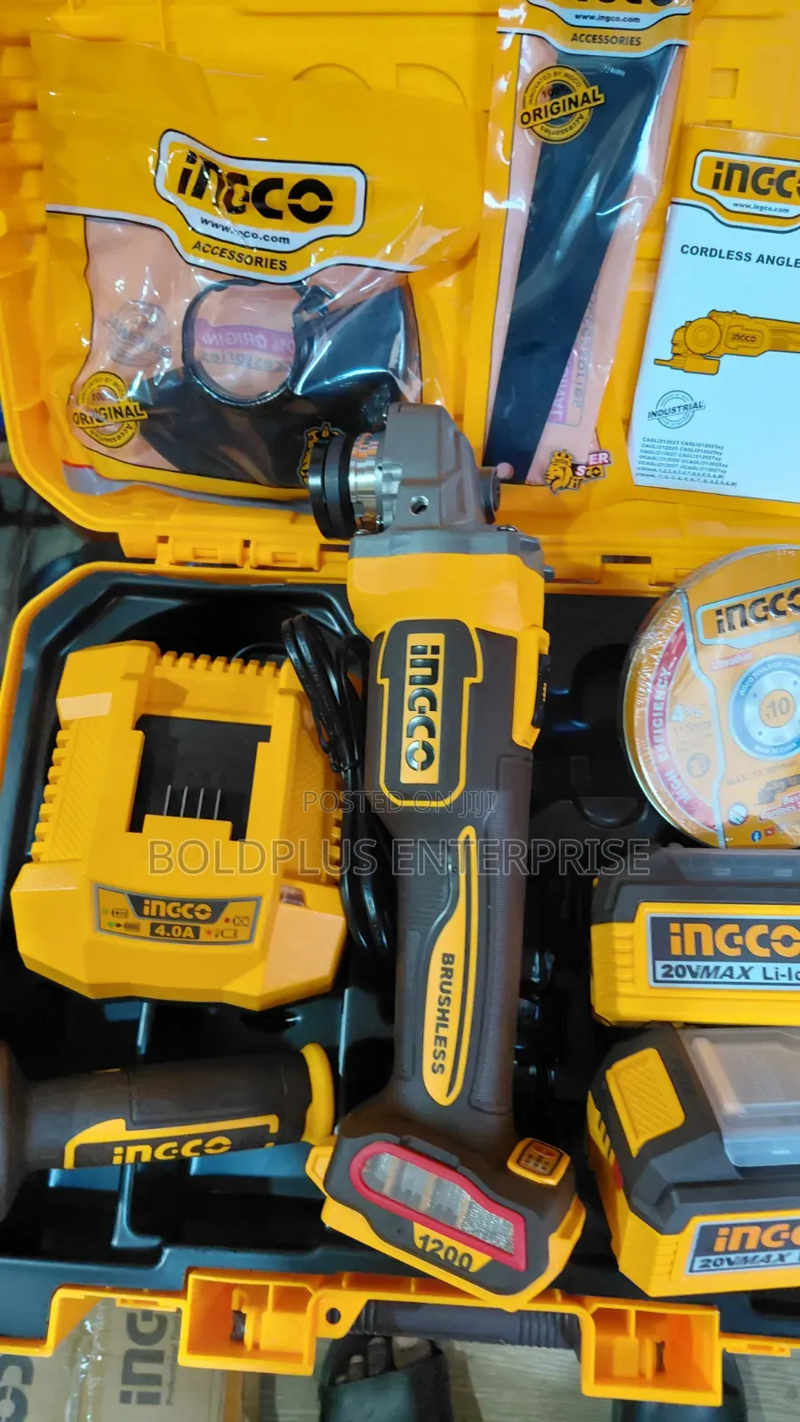 20v Ingco Cordless Angle Grinding Machine