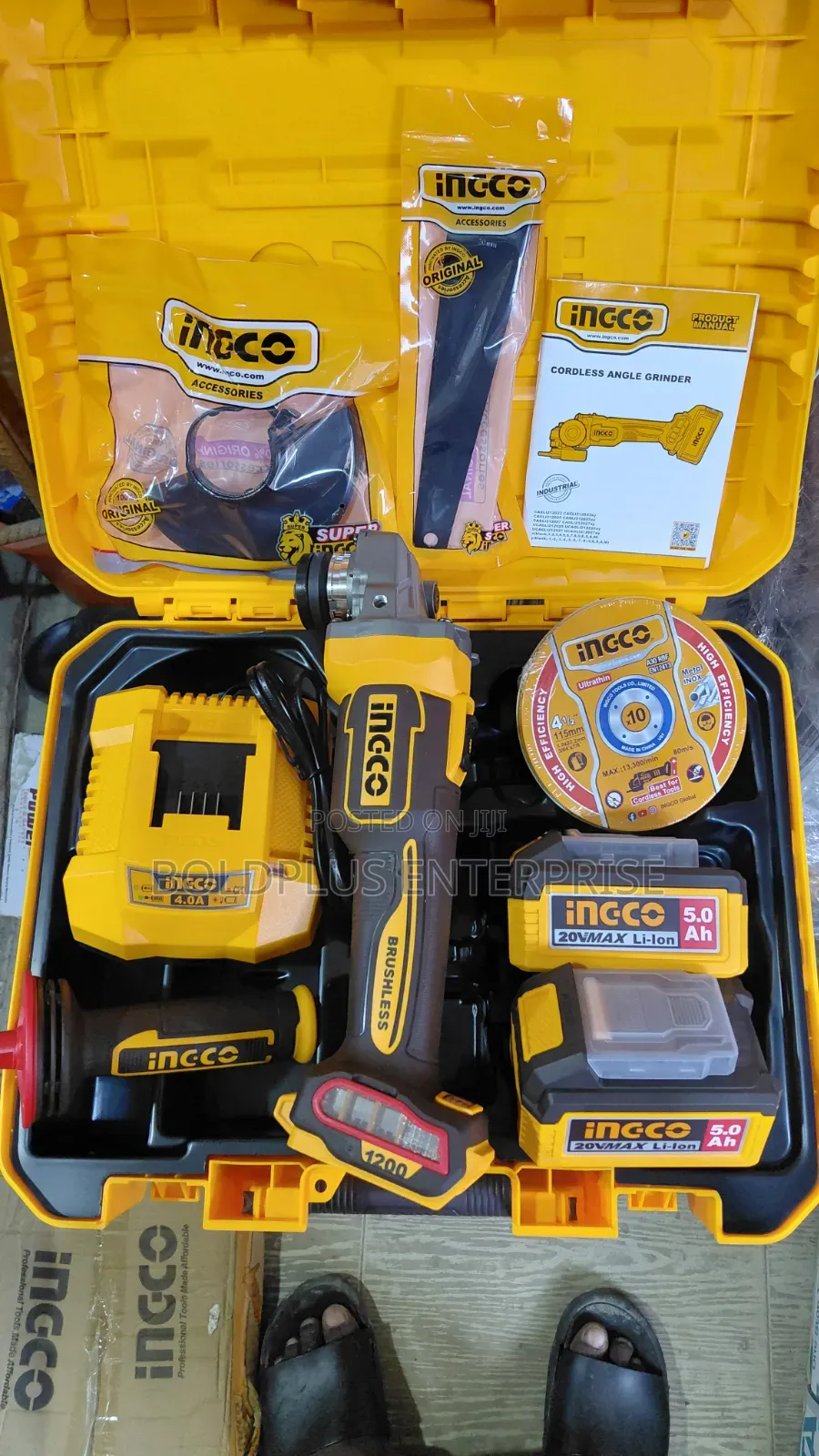 20v Ingco Cordless Angle Grinding Machine