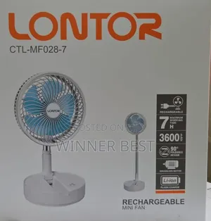 Lontor Rechargeable Foldable Standing Telescopic Stretchable Fan