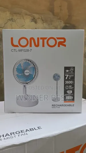 Lontor Rechargeable Foldable Standing Telescopic Stretchable Fan