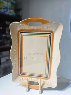 Durable Melamine / Ceramic Serving Tray With Handles