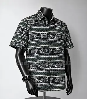 Men's Short-Sleeve, Button-Down Shirt / Casual Summer / Vintage Shirt