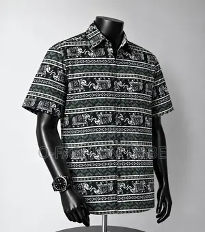 Men's Short-Sleeve, Button-Down Shirt / Casual Summer / Vintage Shirt