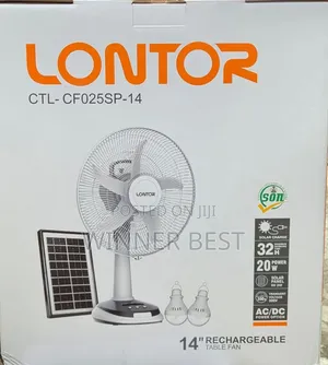 Lontor 14 Inches Rechargeable Table Fan Big Size
