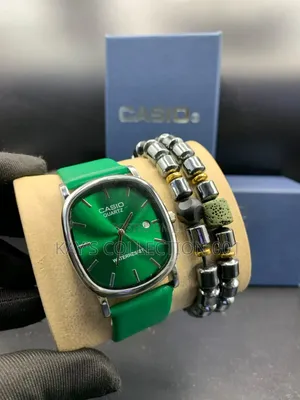 Casio Wrist Watch Leathers With Bracelet