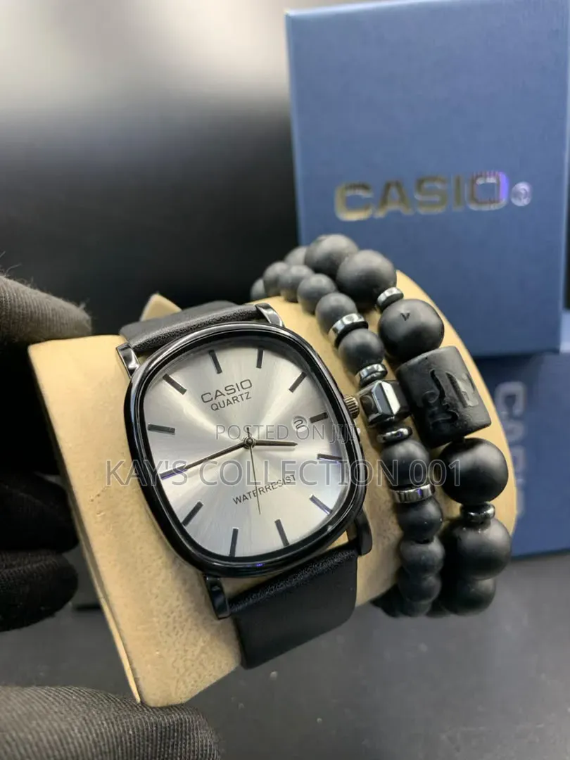 Casio Wrist Watch Leathers With Bracelet