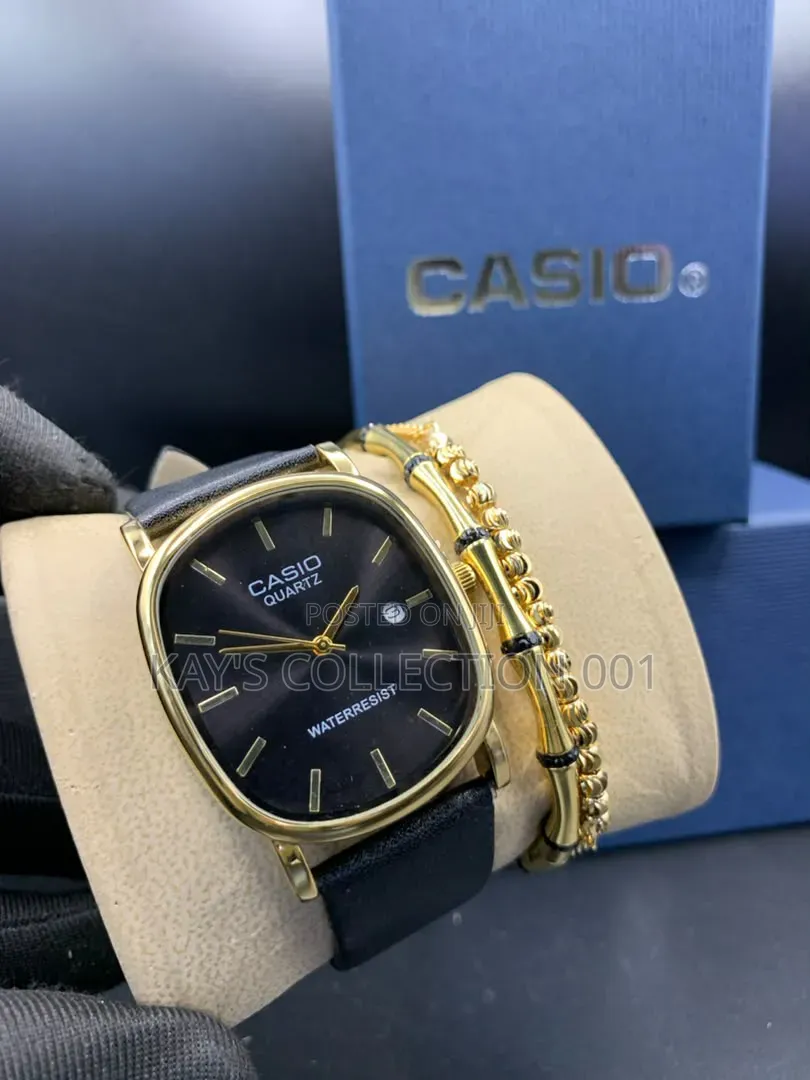 Casio Wrist Watch Leathers With Bracelet