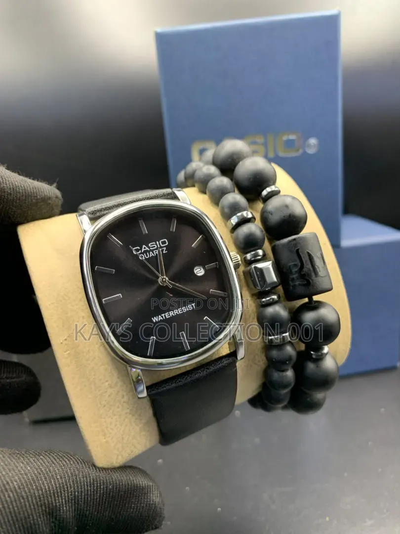 Casio Wrist Watch Leathers With Bracelet