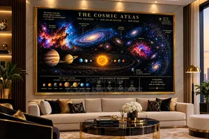 Custom Cosmic Galaxy Canvas Artwork Living Room ABUJA
