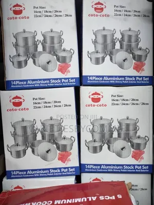7 PCS Quality Thick Aluminium Pot