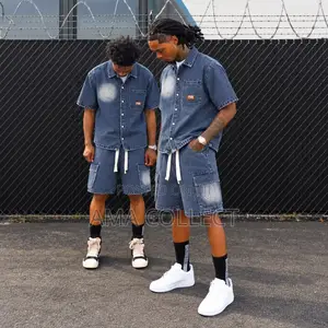 Unisex Short, Shirt, Up and Down Jeans
