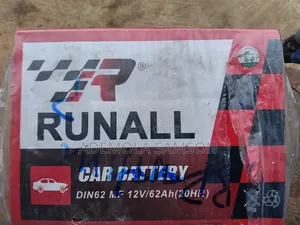 New Runall Car Battery 12v/62ah