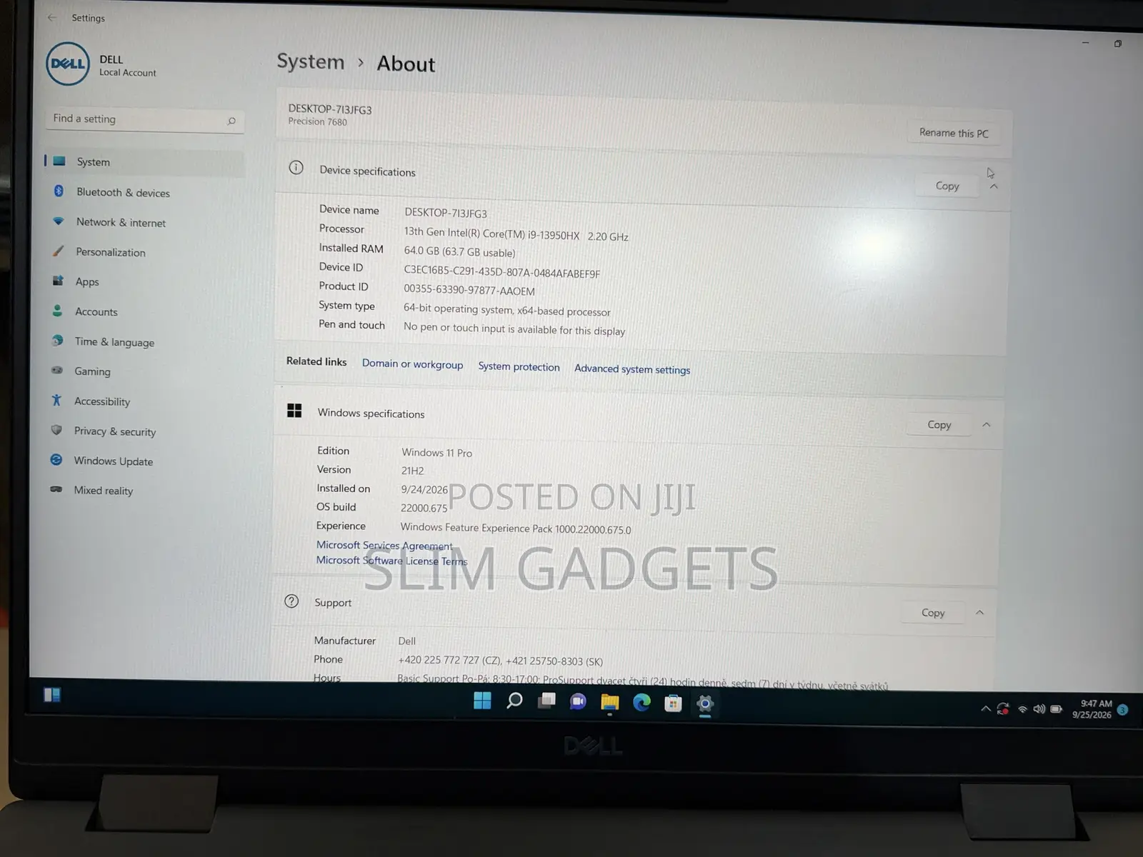 Laptop Dell Precision 7680 64GB Intel Core i9 SSD 2T