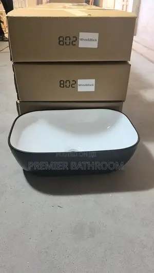 Black and White Countertops Basin