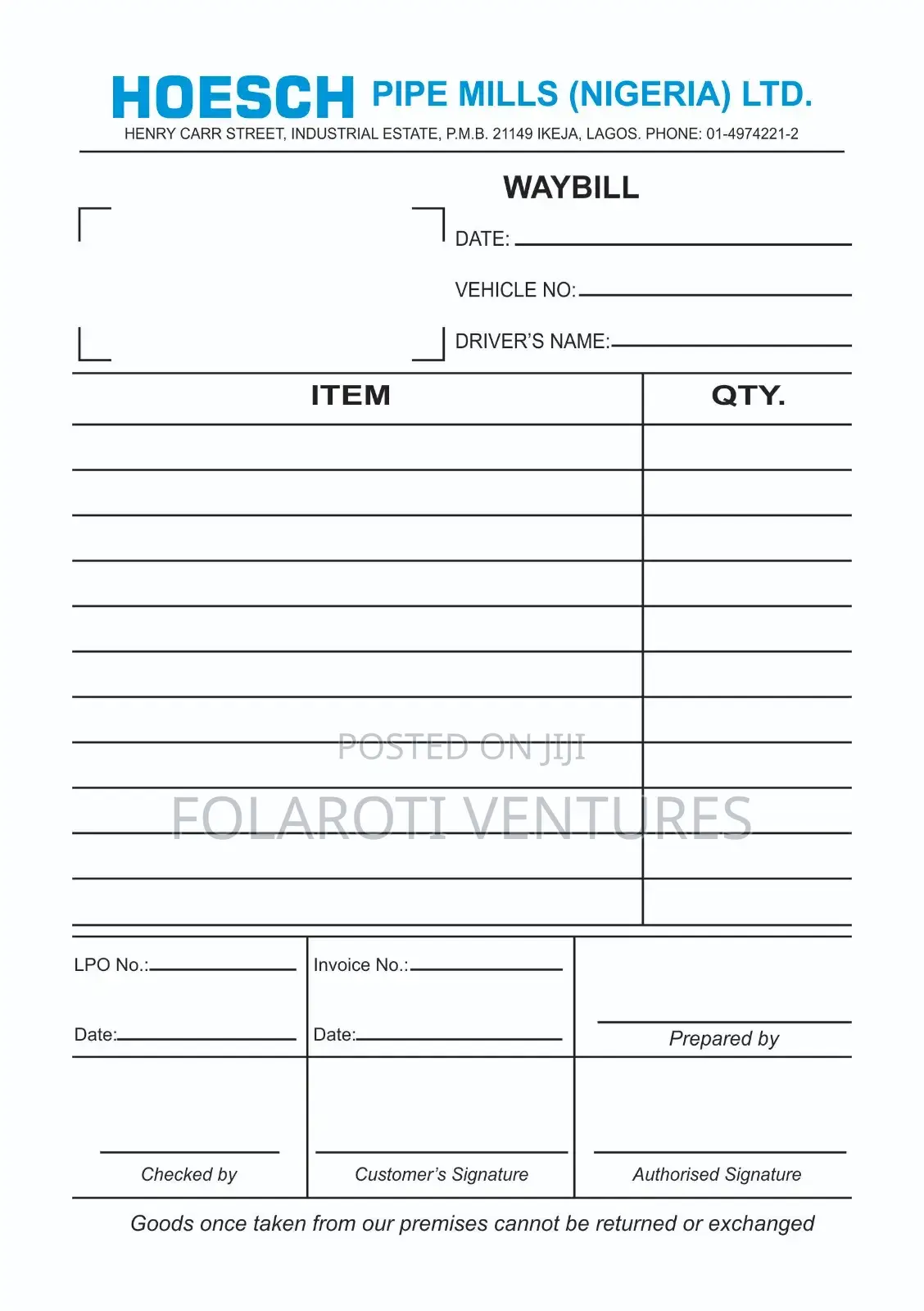 Receipt Invoice