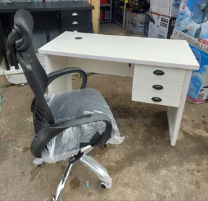4 Fit Office Table With Headrest Office Net Chair