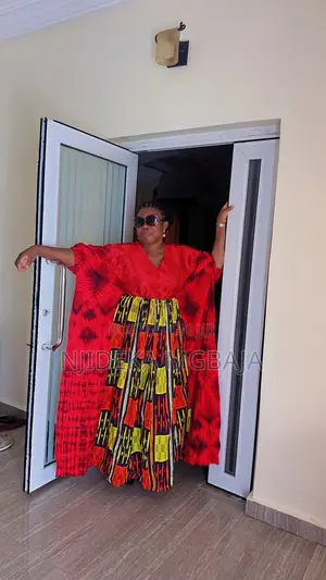 Premium and Elegant Red Ankara Maxi Dress – Stylish, Unique Classy