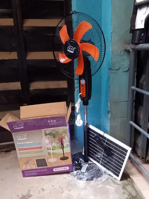 KTJ Solar Fan 16 Inches AC/Dc Black