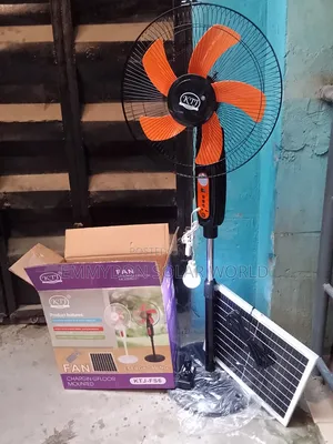 KTJ Solar Fan 16 Inches AC/Dc Black