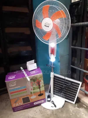 KTJ Solar Fan 16 Inches AC/Dc White