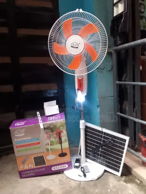KTJ Solar Fan 16 Inches AC/Dc White