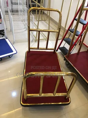 Heavy-Duty Luggage Trolley Durable Travel Hotel Luggage Cart