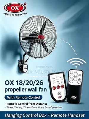Ox Industrial Wall Fan With Remote