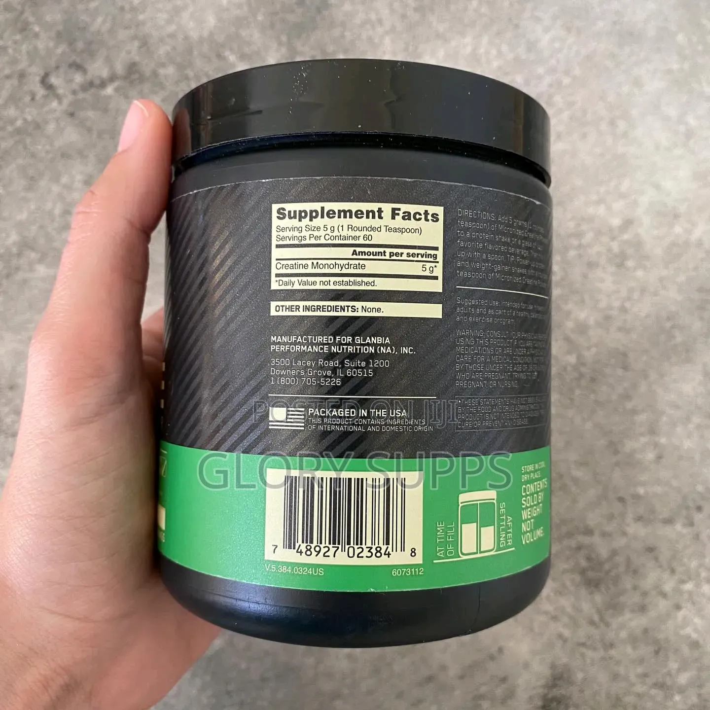 Optimum Nutrition Creatine Monohydrate 5grams 60servings
