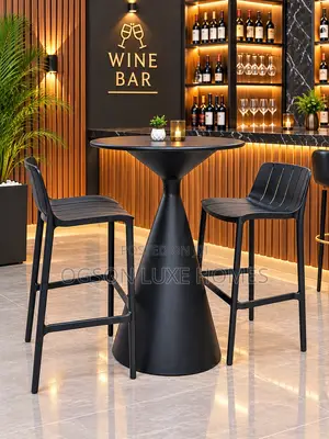 Original Plastic Bar Table( Metal Top) With 2 High Barstool
