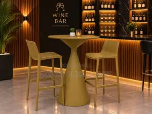 Original Plastic Bar Table( Metal Top) With 2 High Barstool