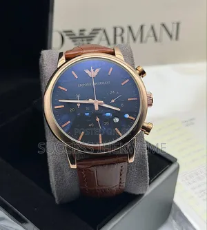*Emporio Armani* _Leather Strap_ _Active Chronograph