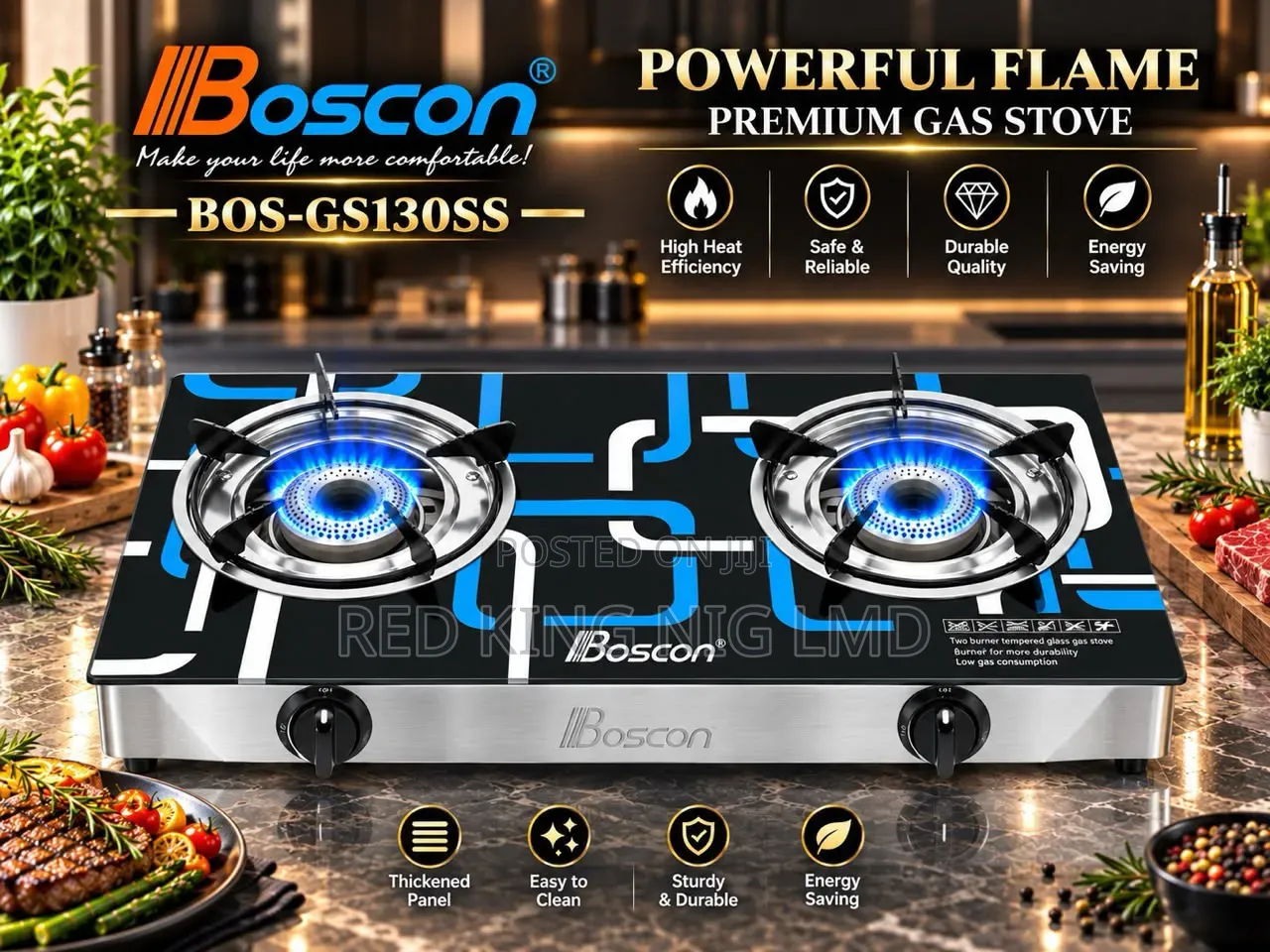 Glass Table Gas