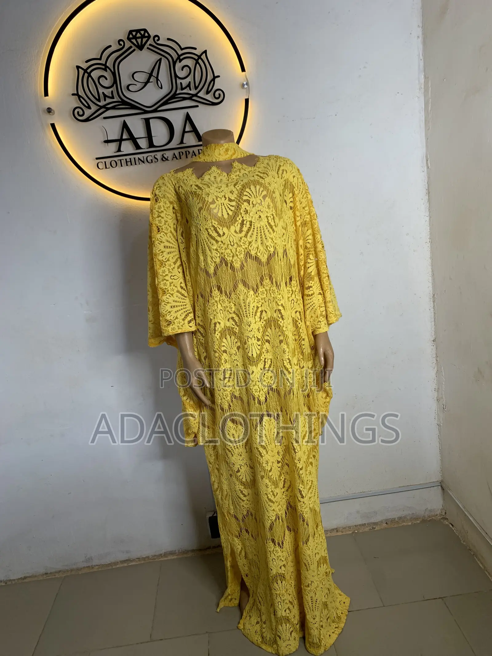 Elegant Beautiful Yellow Lace