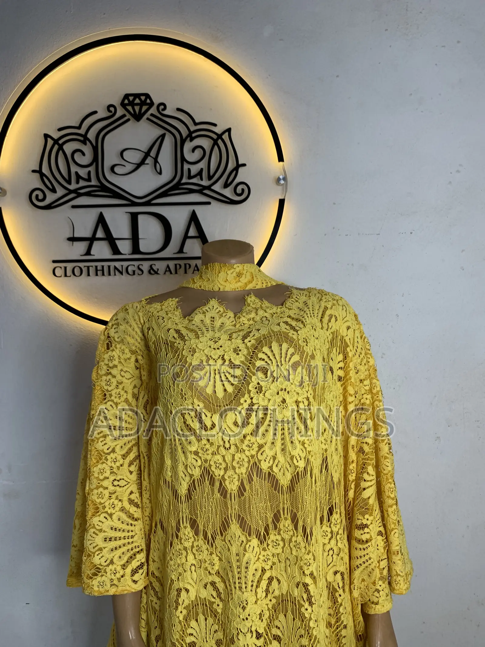 Elegant Beautiful Yellow Lace