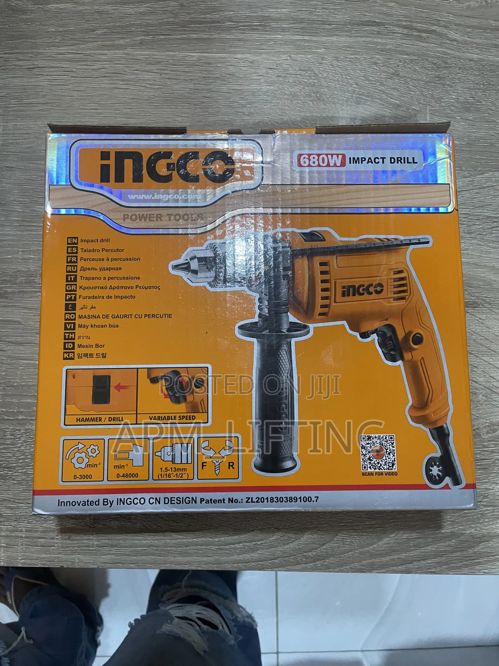 INGCO 680W Impact Drill Machine 13mm Chuck Size