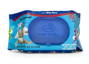 Angel Baby Wipes 120 Sheets With Aloe vera.NAFFAC APPROVED