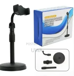 Adjustable Desktop Vocal Micro Phone Stand With Weighted Base