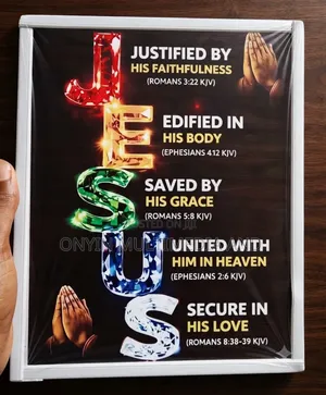 JESUS" Christian Faith Acrostic 8x10 PVC Wall Art