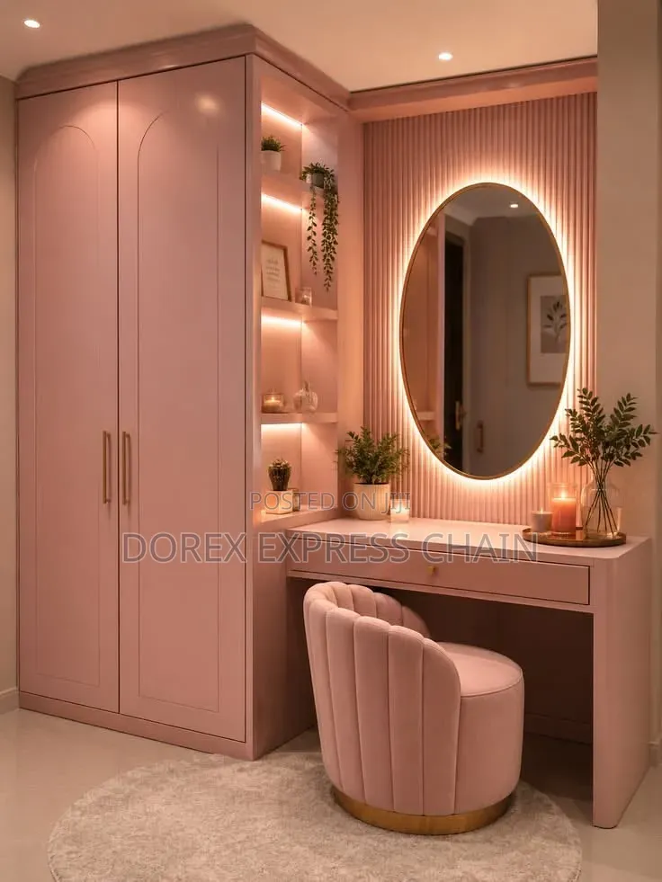 Modern Luxury Bedroom Wardrobe Dressing Table