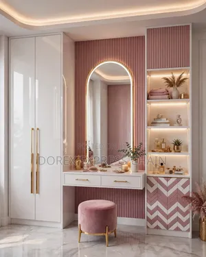 Modern Luxury Bedroom Wardrobe Dressing Table