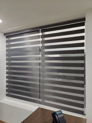 Plaiin Grey Day and Night Window Blind