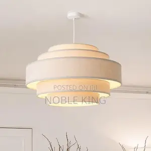 Nordic Fabric Pendant Lamp Wabi Sabi Led Chandelier for Living Room