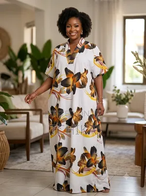 Radiant Golden Lily Long Dress