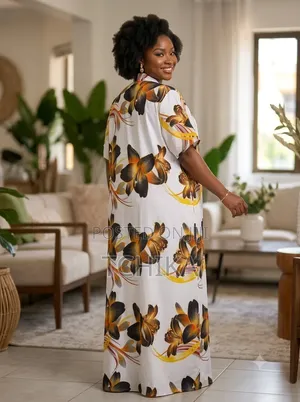 Radiant Golden Lily Long Dress