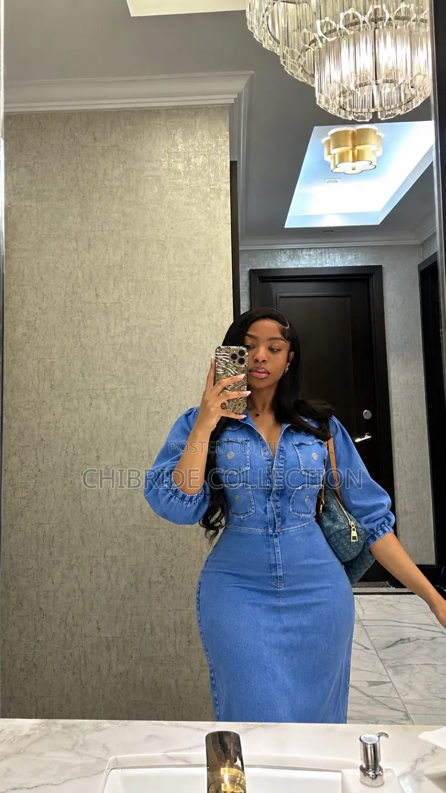 Women’s Long Denim Gown