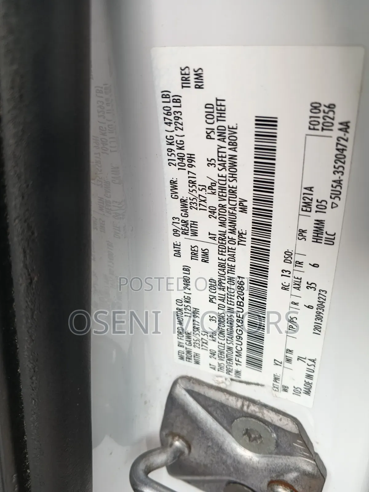 Ford Escape 2015 White