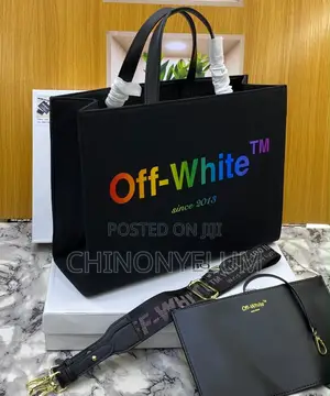 Luxury Black Off-White Handbag for Ladies