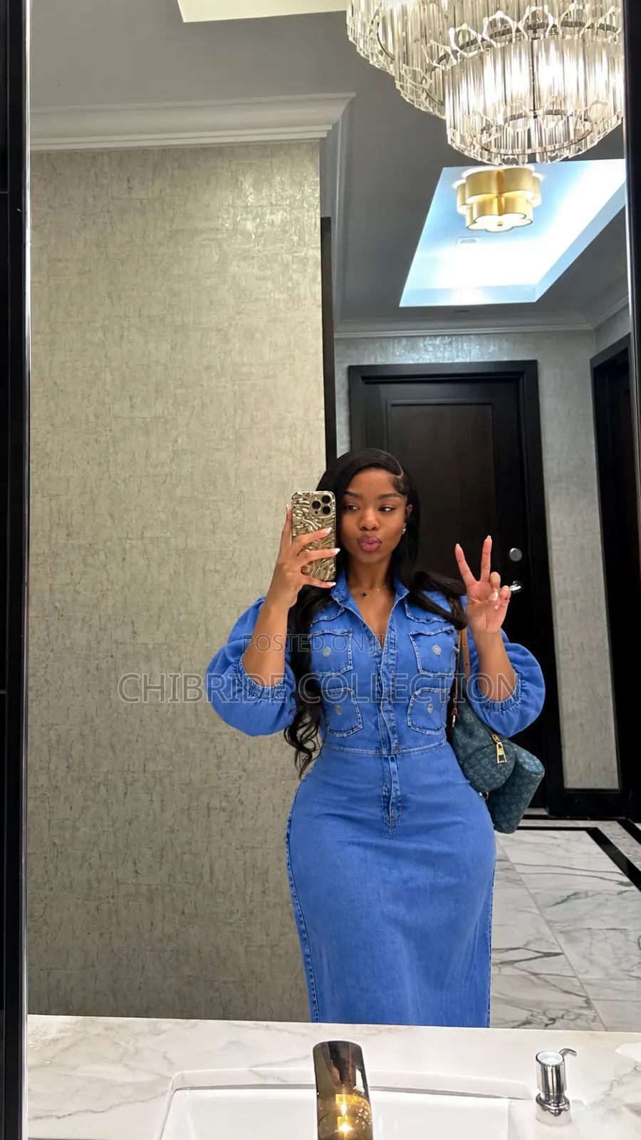 Women’s Long Denim Gown