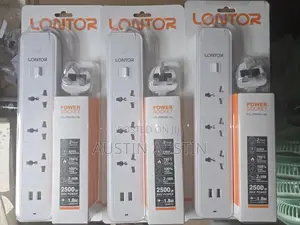Lontor Power Socket Extension Box Surge Protector With 2 USB Outlet
