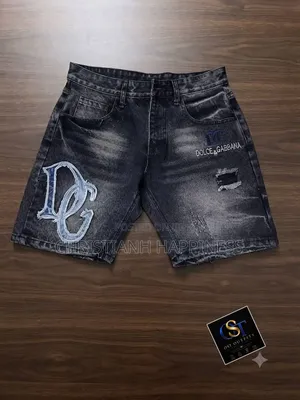 Men’s Distressed Denim Shorts – Washed Casual Style